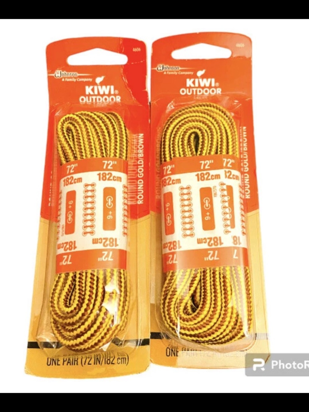 Kiwi Outdoor by SC Johnson Bright Orange Brown Laces Lot of 4.